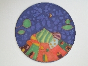 Kézzel festett selyemkép